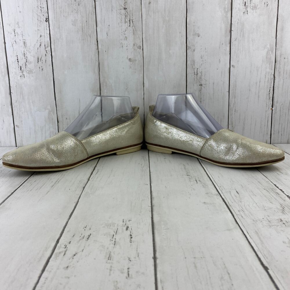 Bussola Metal Washed Vapor Cannes Canta Slip On Flats Size 7.5 EU 38 - Picture 5 of 16